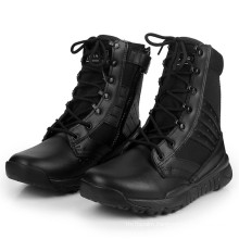 Hot Sell Black Leather Police Combat Boots Military Tactical Boots (2010)